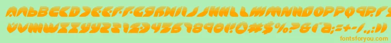 puffangelhalfital Font – Orange Fonts on Green Background