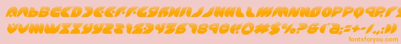 puffangelhalfital Font – Orange Fonts on Pink Background