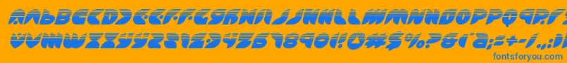 puffangelhalfital Font – Blue Fonts on Orange Background