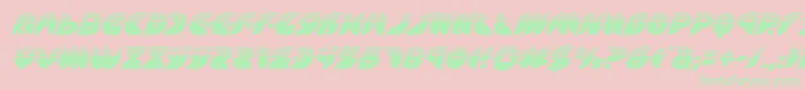 puffangelhalfital-Schriftart – Grüne Schriften auf rosa Hintergrund
