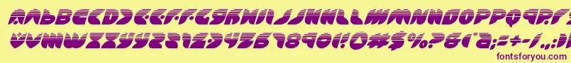 Шрифт puffangelhalfital – фиолетовые шрифты на жёлтом фоне