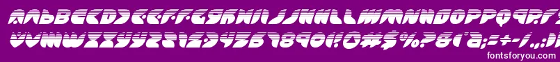 Fonte puffangelhalfital – fontes brancas em um fundo violeta