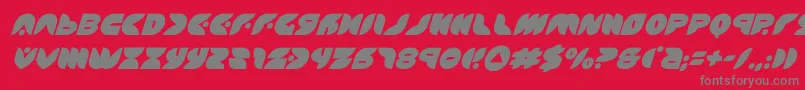 puffangelital-Schriftart – Graue Schriften auf rotem Hintergrund