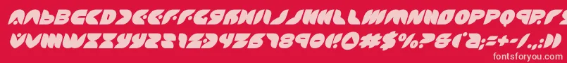 puffangelital Font – Pink Fonts on Red Background