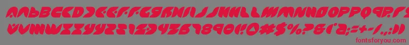 Czcionka puffangelital – czerwone czcionki na szarym tle