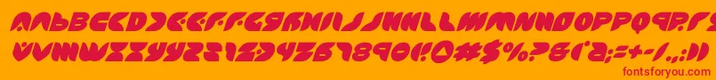puffangelital Font – Red Fonts on Orange Background