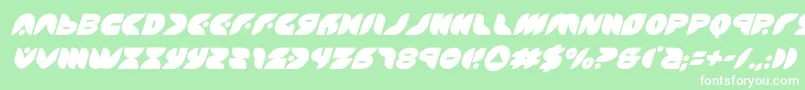 フォントpuffangelital – 緑の背景に白い文字