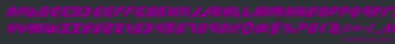 puffangelital-Schriftart – Violette Schriften auf schwarzem Hintergrund