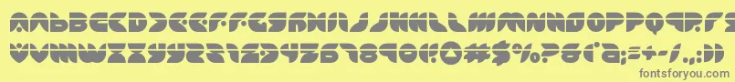 puffangellaser Font – Gray Fonts on Yellow Background