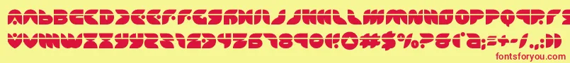 puffangellaser Font – Red Fonts on Yellow Background