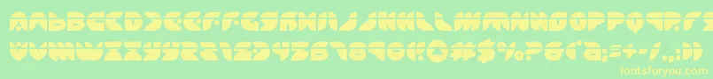 puffangellaser Font – Yellow Fonts on Green Background