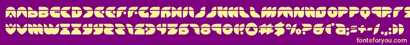 puffangellaser Font – Yellow Fonts on Purple Background