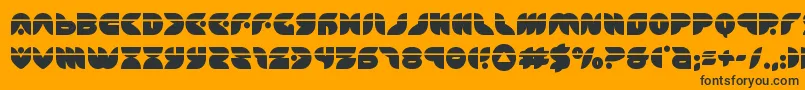 puffangellaser Font – Black Fonts on Orange Background