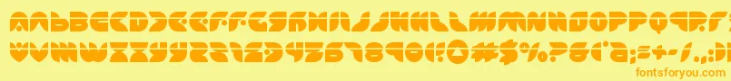 puffangellaser Font – Orange Fonts on Yellow Background