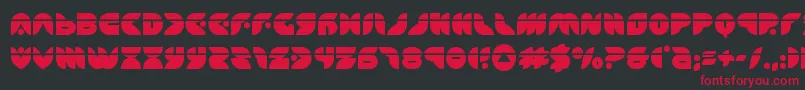 フォントpuffangellaser – 黒い背景に赤い文字