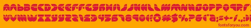 puffangellaser Font – Red Fonts on Orange Background