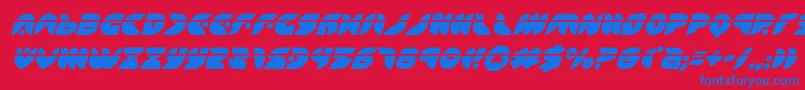 puffangellaserital Font – Blue Fonts on Red Background