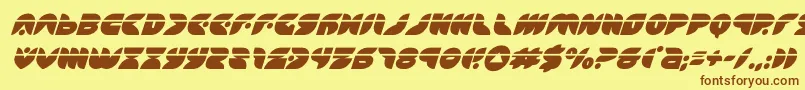 puffangellaserital Font – Brown Fonts on Yellow Background