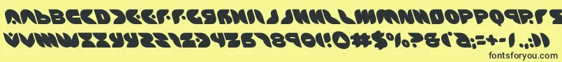 puffangelleft Font – Black Fonts on Yellow Background