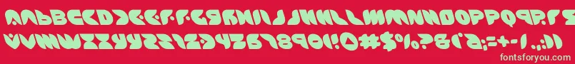 フォントpuffangelleft – 赤い背景に緑の文字