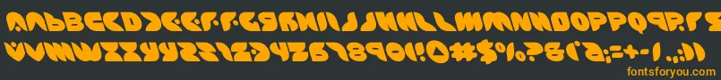 puffangelleft Font – Orange Fonts on Black Background