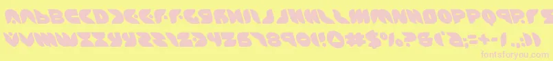 puffangelleft Font – Pink Fonts on Yellow Background