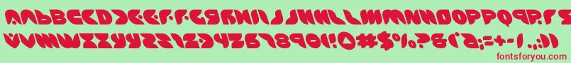 puffangelleft Font – Red Fonts on Green Background