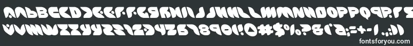 puffangelleft-fontti – valkoiset fontit mustalla taustalla