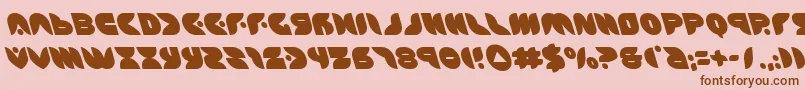 puffangelleft Font – Brown Fonts on Pink Background