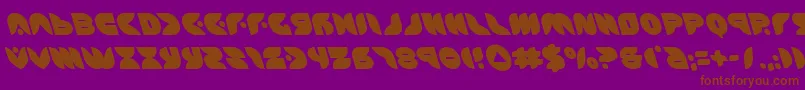 puffangelleft Font – Brown Fonts on Purple Background