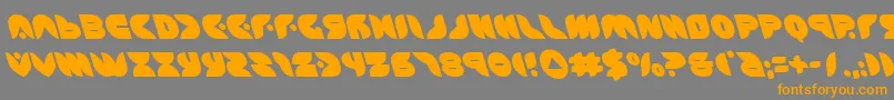 Шрифт puffangelleft – оранжевые шрифты на сером фоне
