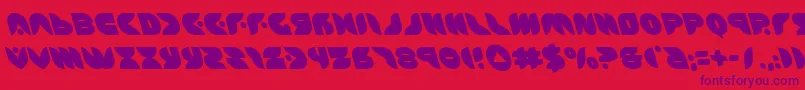 Police puffangelleft – polices violettes sur fond rouge