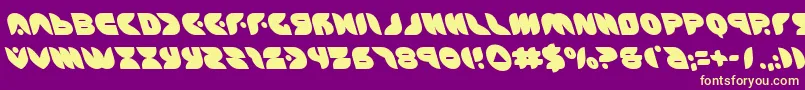 puffangelleft Font – Yellow Fonts on Purple Background