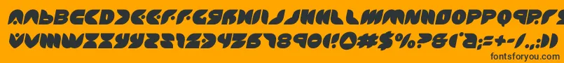 puffangelsemital Font – Black Fonts on Orange Background