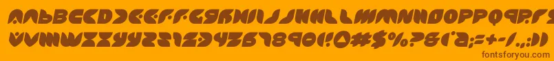 puffangelsemital Font – Brown Fonts on Orange Background