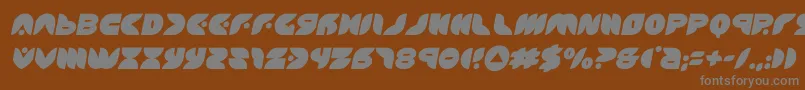 puffangelsemital-Schriftart – Graue Schriften auf braunem Hintergrund