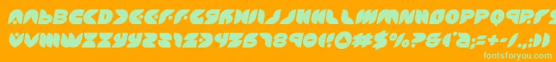 puffangelsemital Font – Green Fonts on Orange Background