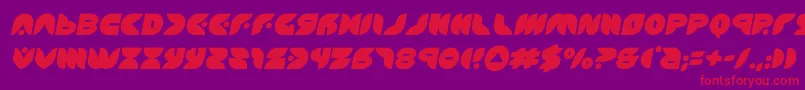 puffangelsemital Font – Red Fonts on Purple Background