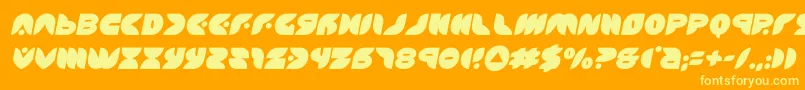 puffangelsemital Font – Yellow Fonts on Orange Background