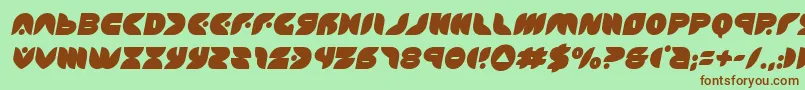 Шрифт puffangelsemital – коричневые шрифты на зелёном фоне