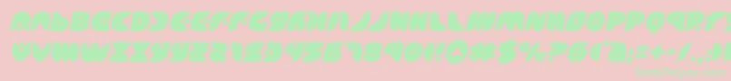 puffangelsemital Font – Green Fonts on Pink Background