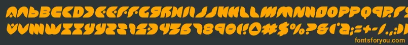 Шрифт puffangelsemital – оранжевые шрифты на чёрном фоне