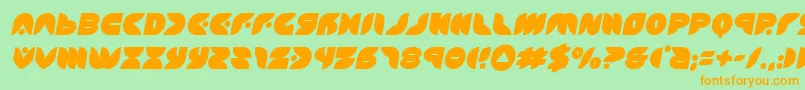 puffangelsemital Font – Orange Fonts on Green Background