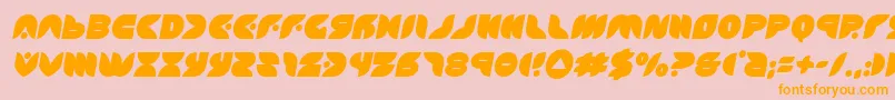 puffangelsemital Font – Orange Fonts on Pink Background