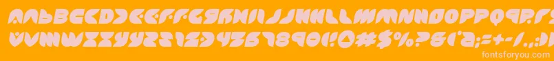 puffangelsemital Font – Pink Fonts on Orange Background
