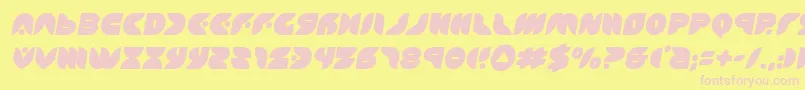 puffangelsemital Font – Pink Fonts on Yellow Background