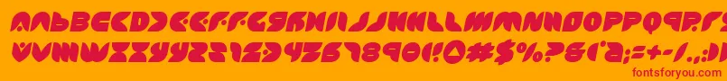 Шрифт puffangelsemital – красные шрифты на оранжевом фоне