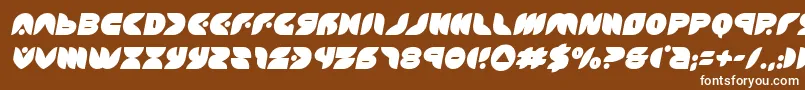 フォントpuffangelsemital – 茶色の背景に白い文字