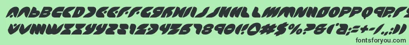 puffangelsuperital Font – Black Fonts on Green Background