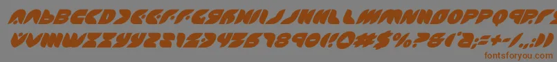 puffangelsuperital Font – Brown Fonts on Gray Background